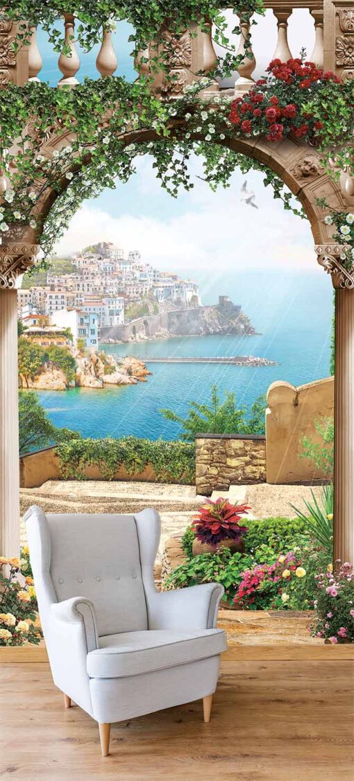 Greek Island Balcony Wallmural M847