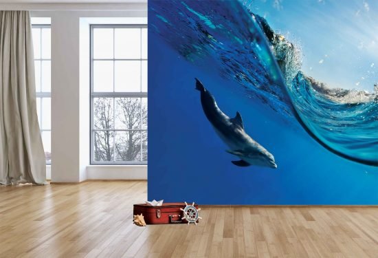 M 885 scaled Dolphin Wave Wallmural - M885 Dolphin Wave Wallmural - M885