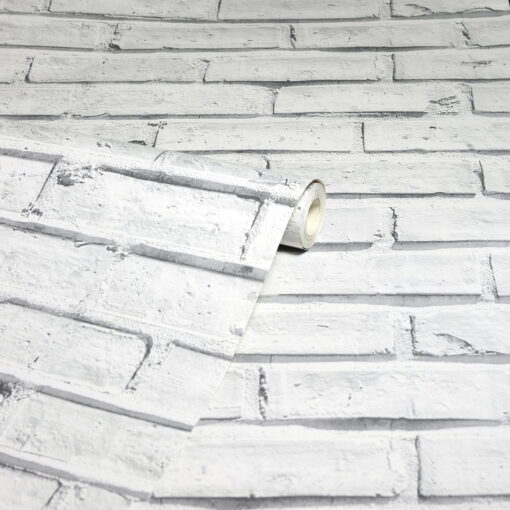 623004 White Brick Roll VIP White Brick Effect Wallpaper VIP White Brick Effect Wallpaper