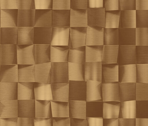 Satinated wood tiles 3D pattern wallpaper 1615 - Image 3