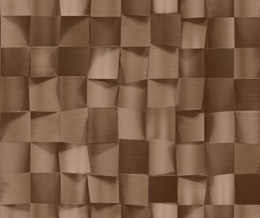 Satinated wood tiles 3D pattern wallpaper 1615 - Image 4