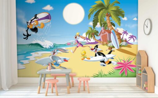 102 LOONEY TUNES BEACH PARTY WALLMURAL WB2169 LOONEY TUNES BEACH PARTY WALLMURAL WB2169