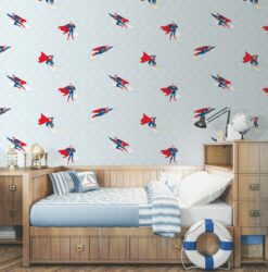 5 2 Wallpaper with Superman and stripes design 8915 Wallpaper with Superman and stripes design 8915