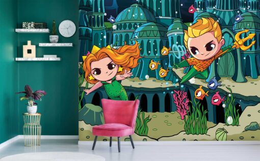 LITTLE AQUAMAN WALLMURAL