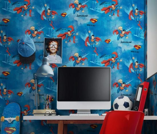 91 Wallpaper with Superman design 8914 Wallpaper with Superman design 8914