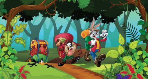 WB2100 525X280H LOONEY TUNES JUNGLE WALLPAPER LOONEY TUNES JUNGLE WALLPAPER