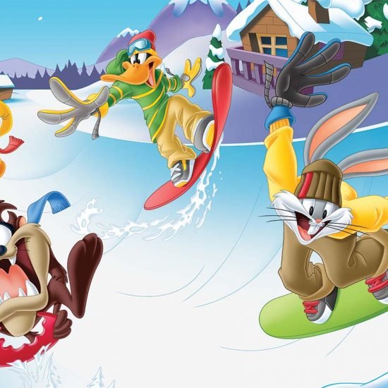 WB2168 420x280h LOONEY TUNES WALLPAPER - IN SNOW LOONEY TUNES WALLPAPER - IN SNOW