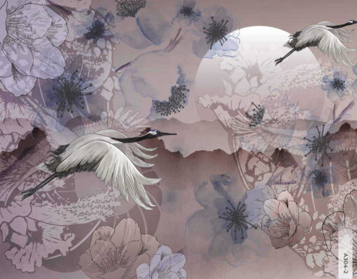 Amazon Night Cranes Wallmural - Image 3