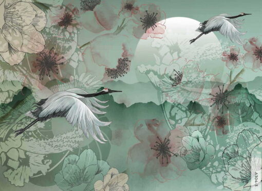 Amazon Night Cranes Wallmural - Image 4