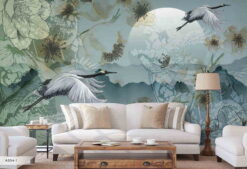 Amazon Night Cranes Wallmural