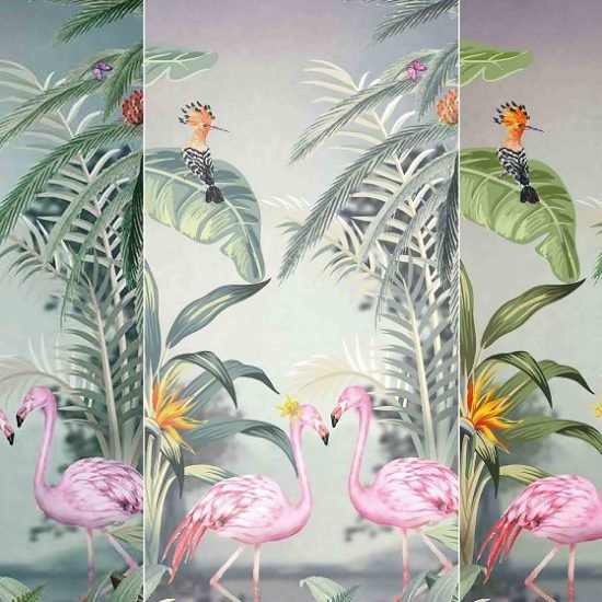 319 1 Amazon Flamingo Love Wallmural - A319 Amazon Flamingo Love Wallmural - A319