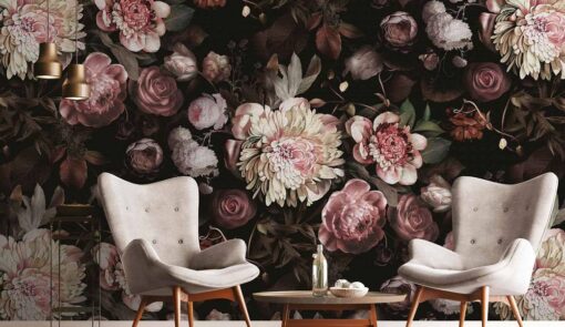 Amazon Black Bouquet Mural