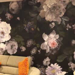 Humpty on wall black bouquet wallpaper room3 The Black Bouquet Floral Mural The Black Bouquet Floral Mural