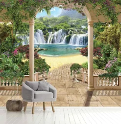 Waterfall Verandah Wallpaper Wallmural