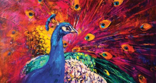 The Colourful Peacock Wallpaper - Image 2