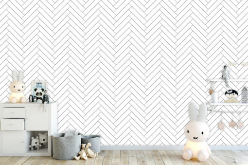 Herringbone Parquet Wallpaper