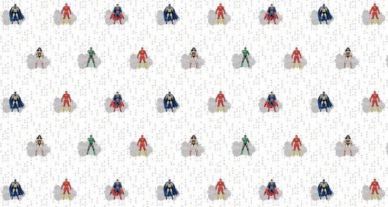 WB2049 JUSTICE LEAGUE HEROES WHITE JUSTICE LEAGUE HEROES WHITE