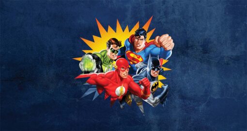 JUSTICE LEAGUE SUPERHEROES KABOOM WALLMURAL - Image 2