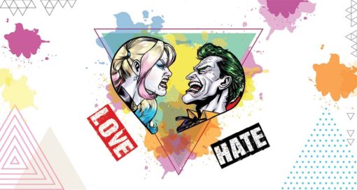 THE JOKER LOVE & HATE WALLMURAL - Image 2