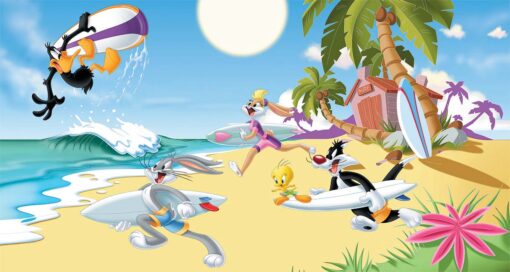 LOONEY TUNES BEACH PARTY WALLMURAL WB2169 LOONEY TUNES BEACH PARTY WALLMURAL WB2169