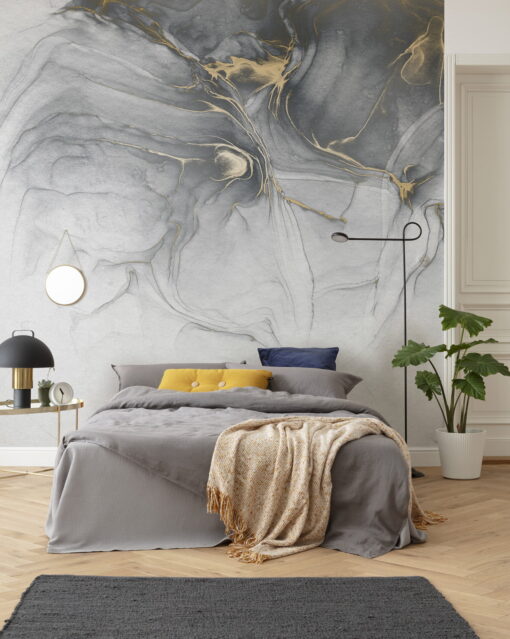 Ink Gold Fluid Wallmural