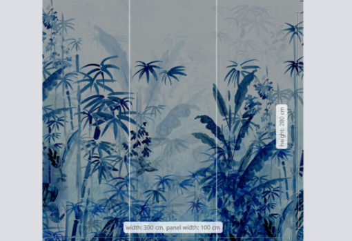 Blue Jungle Wallmural ( 300 x 280 cm) - Image 3