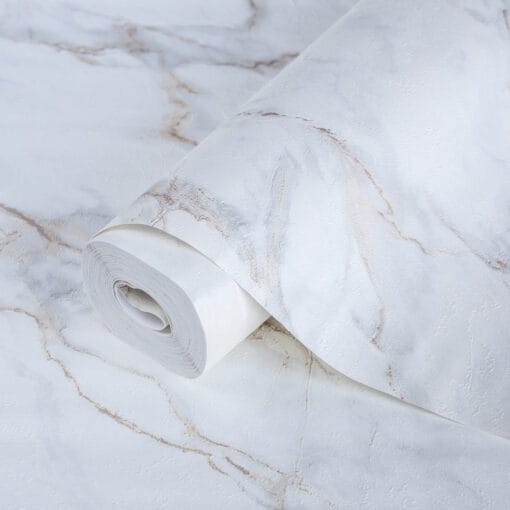 Marble Design Wallpaper White 1109-1 - Image 3