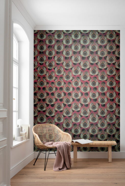 Paon Rouge Wallmural ( 200 x 280 cm)