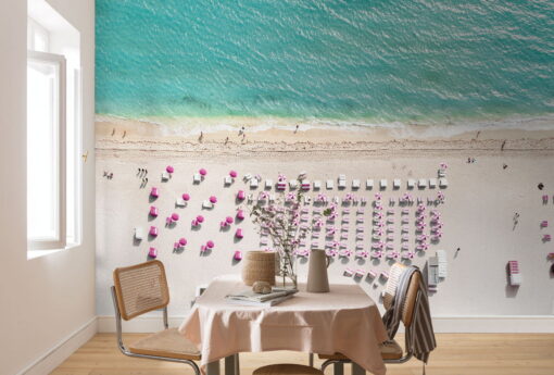 Pink Umbrella Wallmural ( 400 x 250 cm)