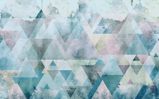 Triangles Blue Wallmural ( 400 x 250 cm) - Image 2