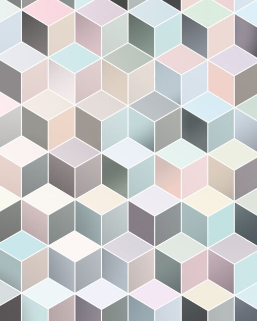 Cubes Pastel Wallmural ( 200 x 250 cm) - Image 2