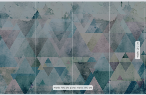 Triangles Blue Wallmural ( 400 x 250 cm) - Image 3