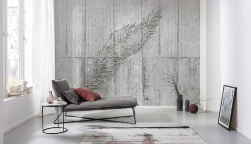 Concrete Feather Wallmural ( 350 x 250 cm)