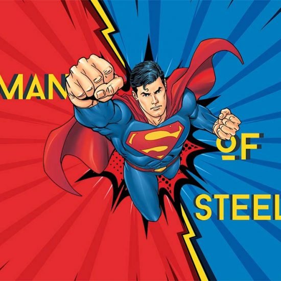 WB2021 525X280H Superman Man of Steel Mural Superman Man of Steel Mural