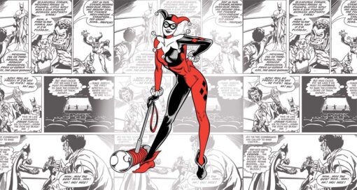 HARLEY QUINN IN RED WALLPAPER - Image 2