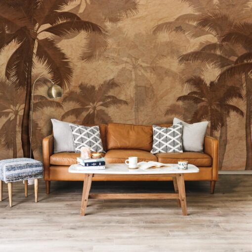 Brown Palm Trees Forest Wallmural - Image 3