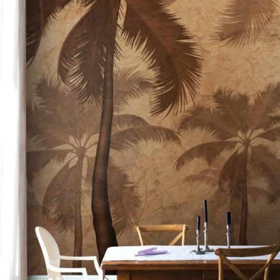 evershinewalls Brown Palm Trees Forest8 Brown Palm Trees Forest Wallmural Brown Palm Trees Forest Wallmural