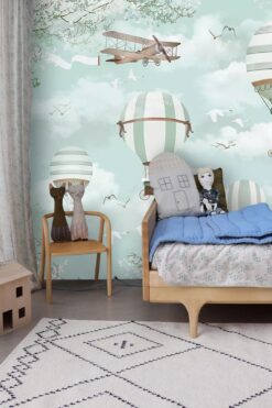 evershinewalls HotAirBalloonsKidsWallpaper HotAir Balloons Kids Wallpaper Wallmural HotAir Balloons Kids Wallpaper Wallmural