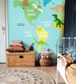 evershinewalls Kids Map Wallpaper4 Dino Kids Map Wallpaper Wallmural Dino Kids Map Wallpaper Wallmural