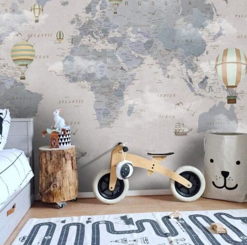 Retro Design Map Wallmural - Image 3