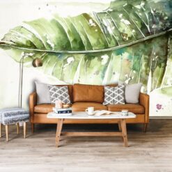 evershinewalls biggreenleaf3 Big Green Leaf Wallmural Big Green Leaf Wallmural