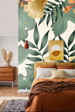 evershinewalls colourfulleaf1 Colourful Leaf Wall Mural Colourful Leaf Wall Mural