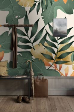 evershinewalls colourfulleaf2 Colourful Leaf Wall Mural Colourful Leaf Wall Mural