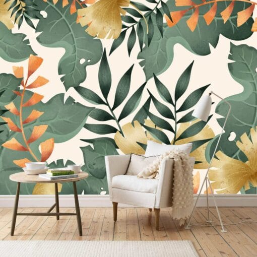 Colourful Leaf Wall Mural