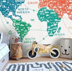 evershinewalls continentsmap2 Continents Map Wallmural Continents Map Wallmural