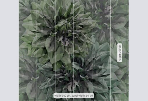 Emerald Flowers Wallmural (300 x 280) - Image 3