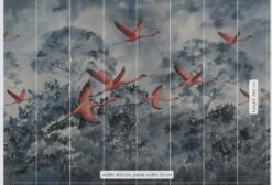 Flamingos in the Sky Flamingos in the Sky Wallmural Flamingos in the Sky Wallmural