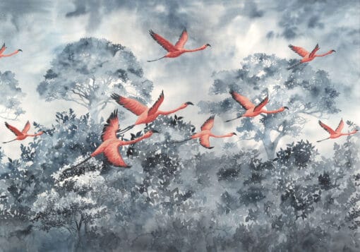 Flamingos in the Sky Wallmural - Image 2