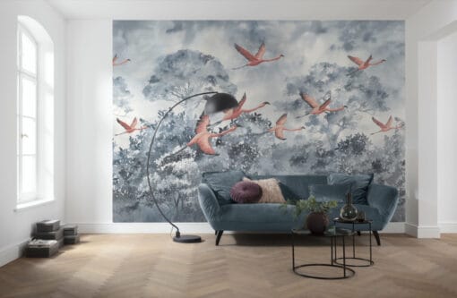 Flamingos in the Sky Wallmural