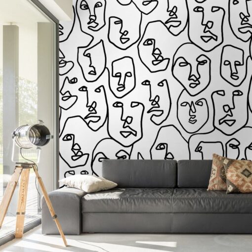 Abstract Face Wallpaper Abstract Face Wallpaper Wallmural Abstract Face Wallpaper Wallmural